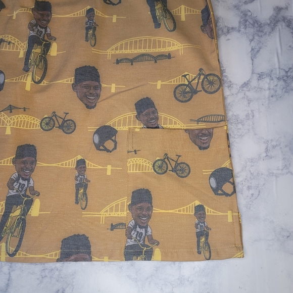 Shinesty x NFLPA Juju Smith-Schuster Button Down Shirt Pittsburgh - Picture 5 of 10